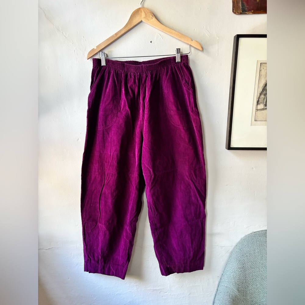 Women’s Classic Elements Corduroy Barrel Leg Pants in Rich Purple